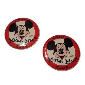 Disney Mickey Mouse Club Red and Black Buttons